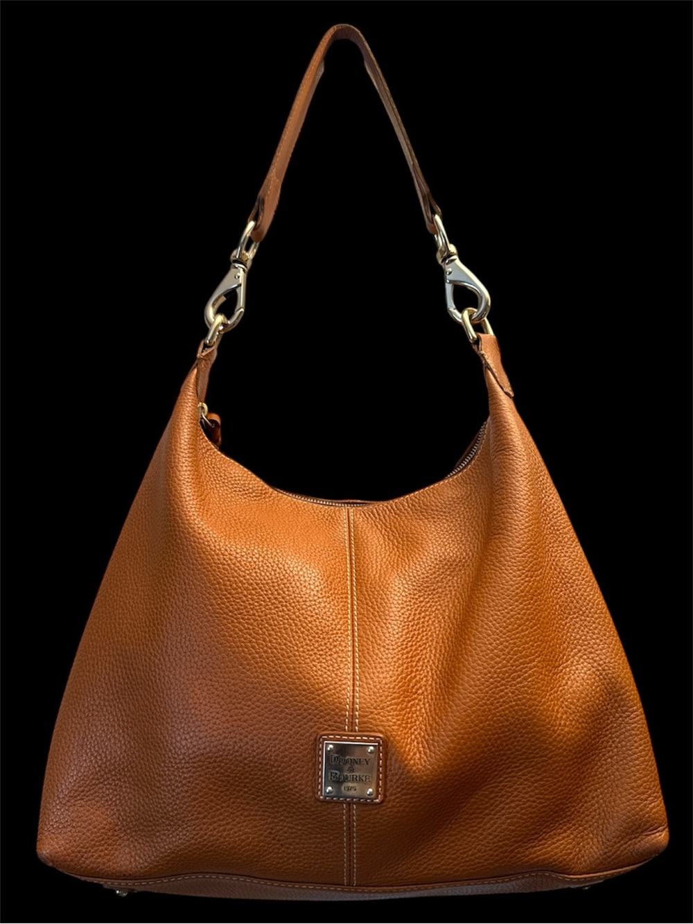 Dooney & Bourke Tan Pebble Leather Hobo Bag